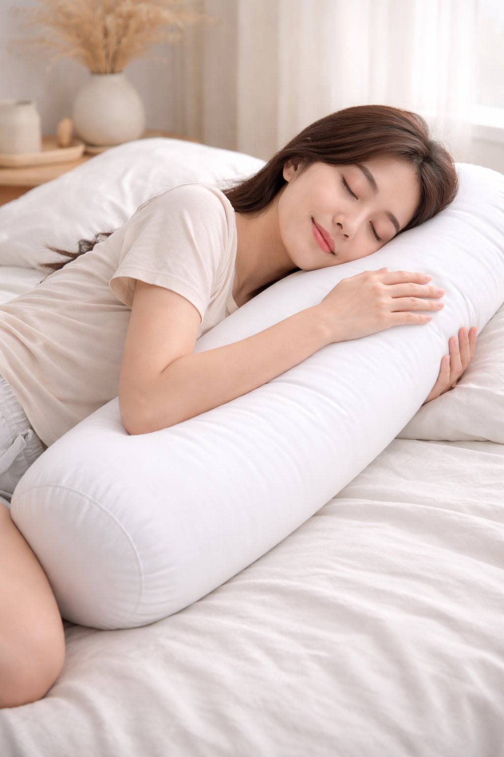 Ruột gối ôm bông gòn Bình Minh trắng tinh khiết - Gối ôm mềm mại, căng phồng