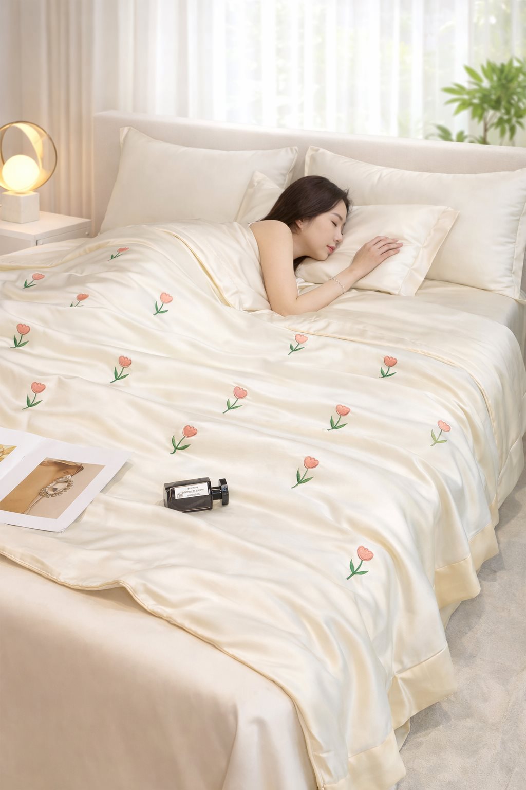 Chăn hè lụa băng mới 2026, chăn điều hòa mùa hè, chăn mát lụa tơ tằm