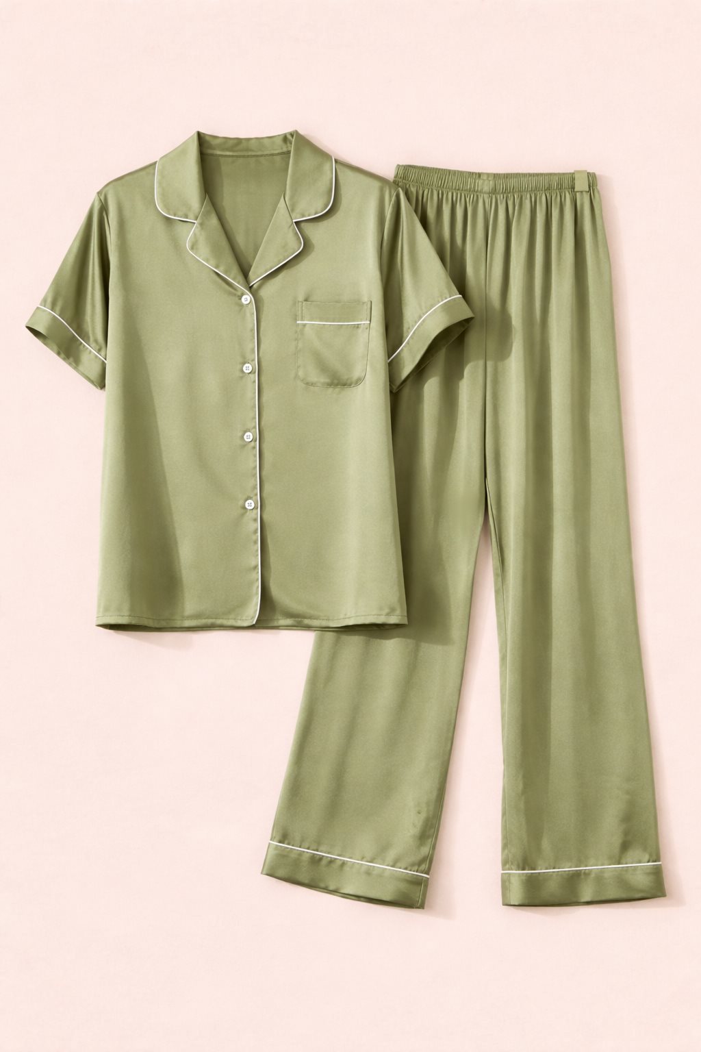 Đồ ngủ Pijama lụa satin cộc tay, siêu mát, siêu mịn