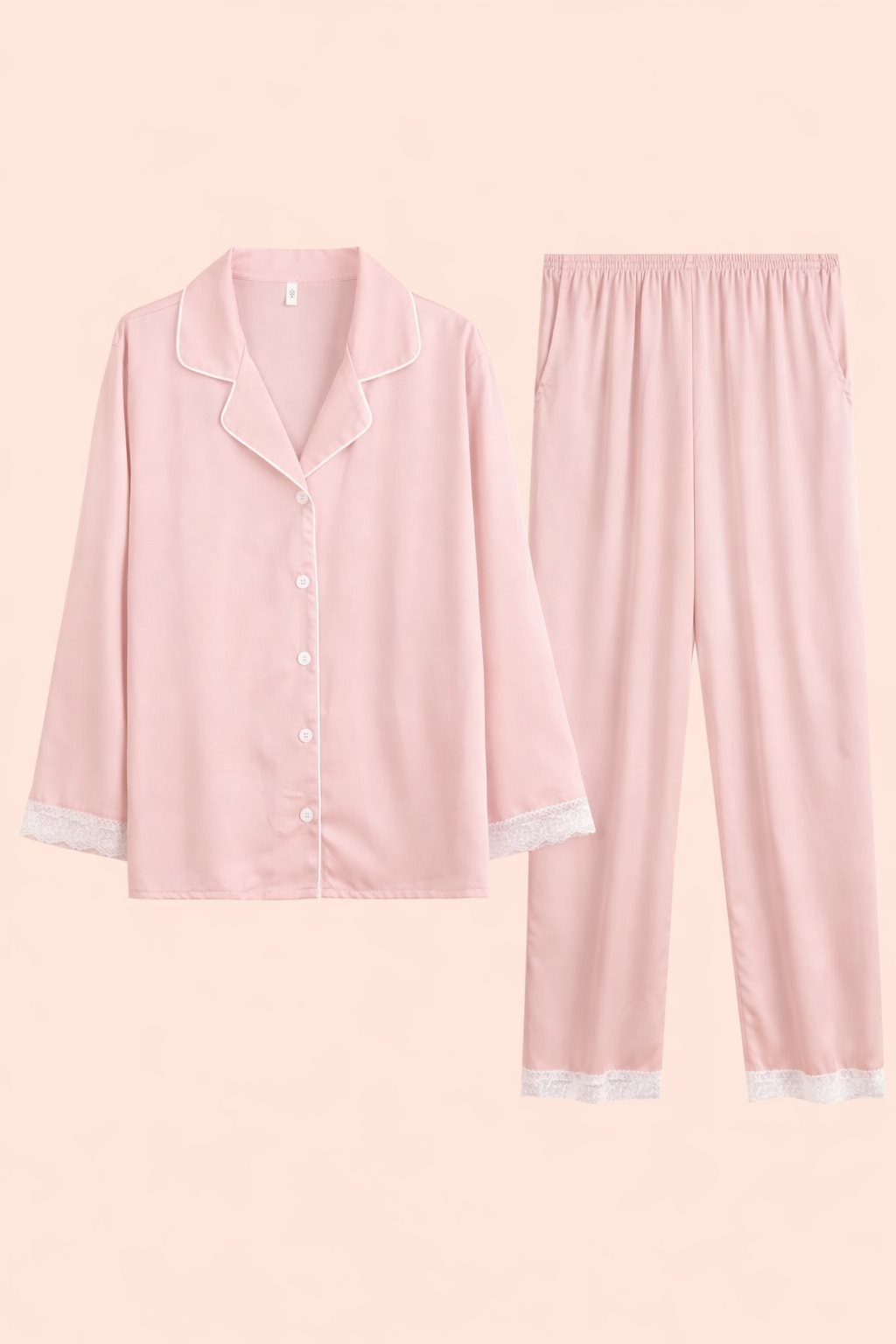 Bộ pijama dài tay cao cấp chất lụa satin cao cấp, mềm mịn