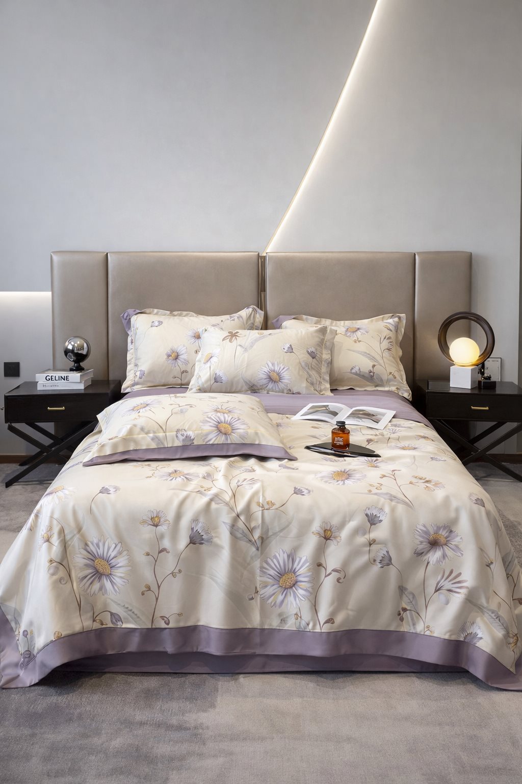 Bộ Chăn Ga Gối Lụa Thái Nhập Khẩu Cao Cấp, Chất Liệu Lụa Thái Mềm Mịn, Thoải Mái, Thoáng Mát, Chăn Đã Có Ruột Mỏng