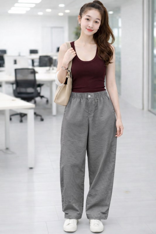 Quần Harem Parachute Pants BigSize ZENLYA, Quần Gió Nhăn 4 túi Dáng Thụng ZENLYA bản đầy đủ full